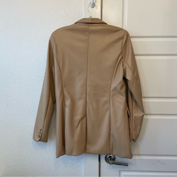 Joie Faux Leather Blazer - Picture 4 of 5